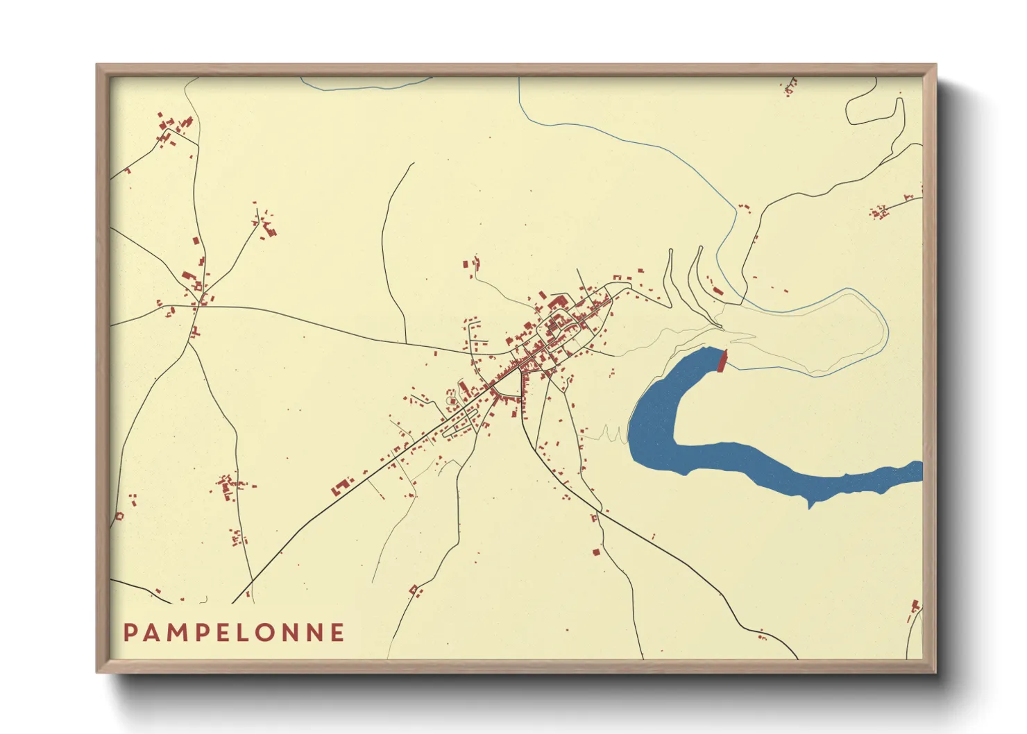 Une affiche de carte sur Pampelonne