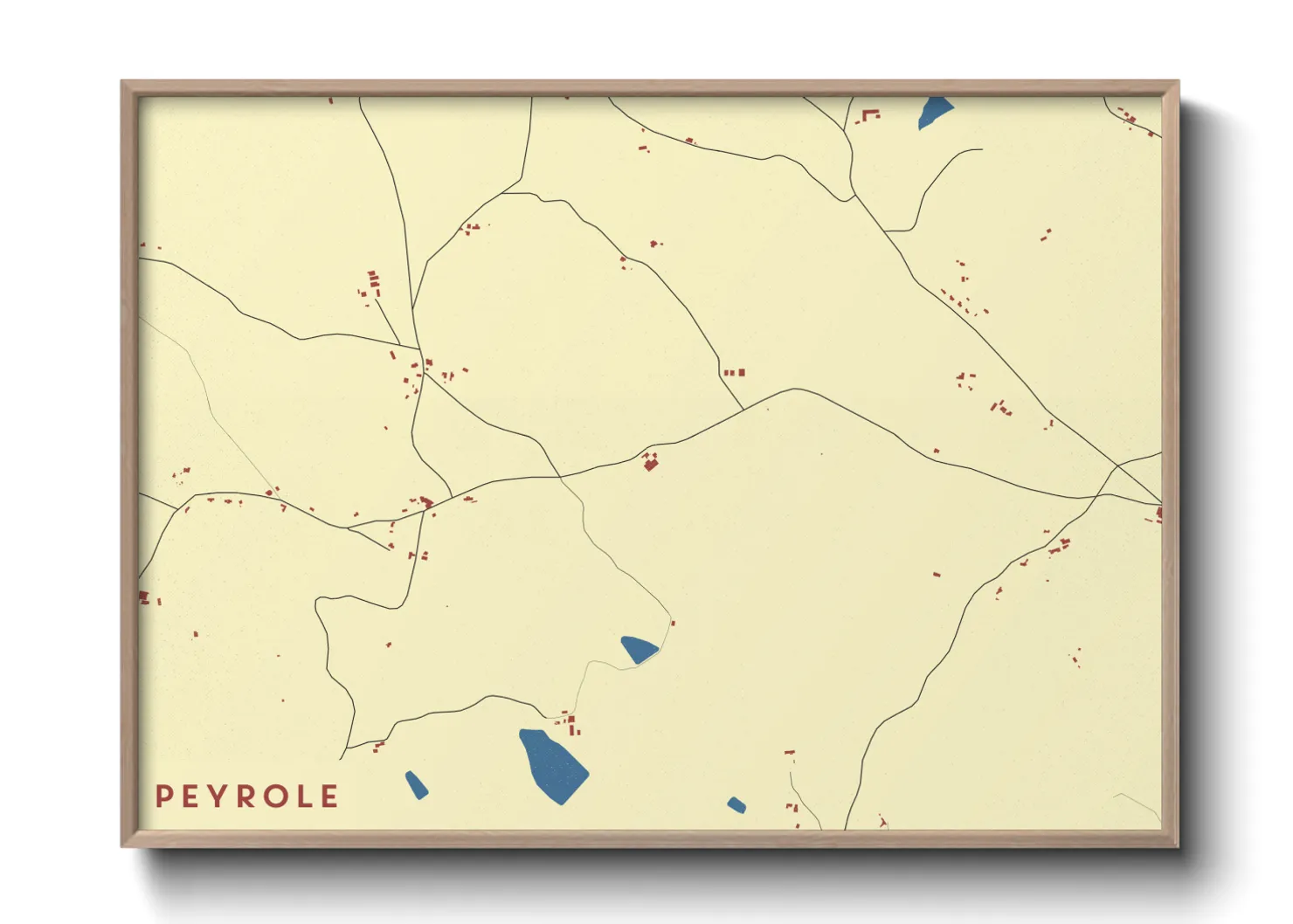 Une affiche de carte sur Peyrole