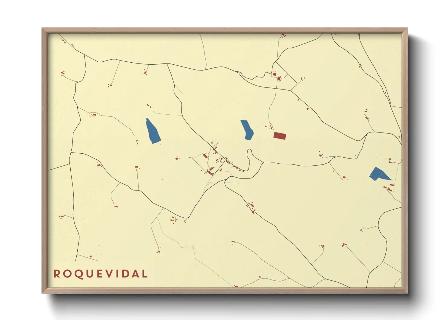 Une affiche de carte sur Roquevidal