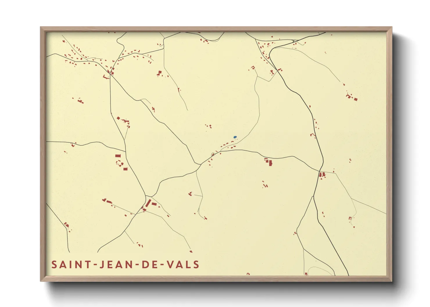 Une affiche de carte sur Saint-Jean-de-Vals