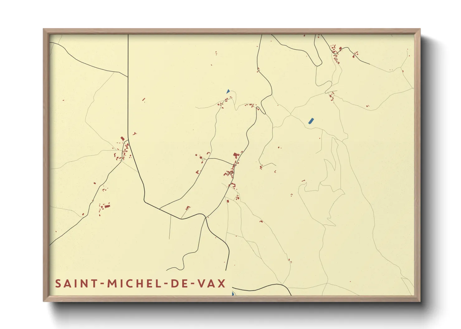 Une affiche de carte sur Saint-Michel-de-Vax