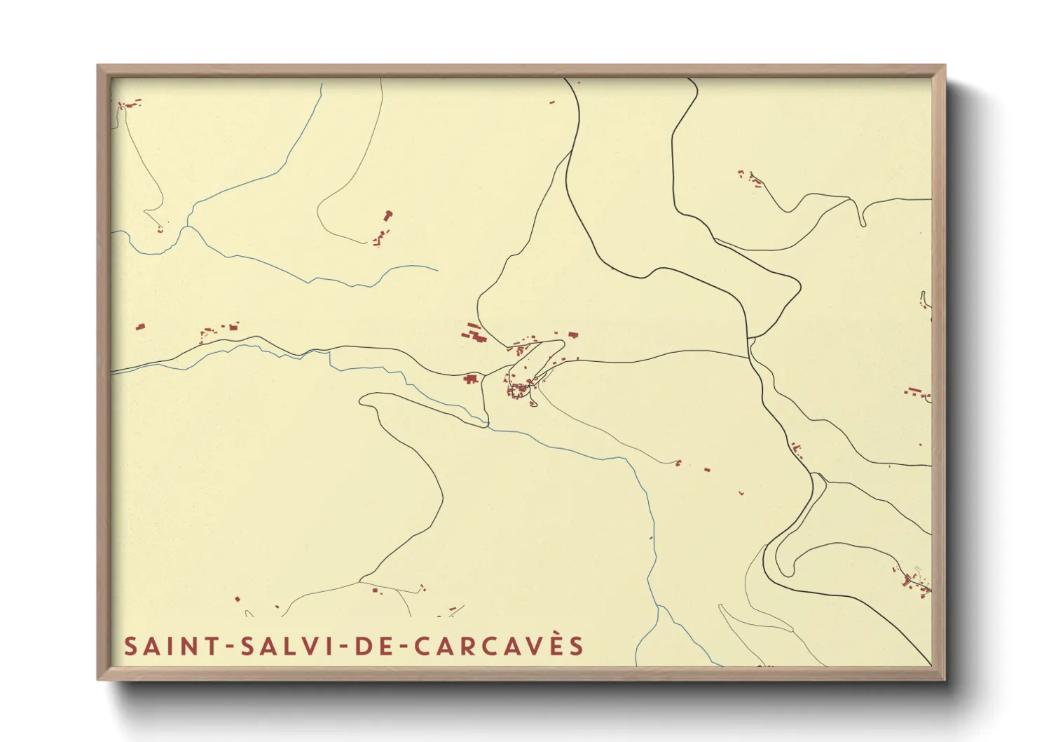 Une affiche de carte sur Saint-Salvi-de-Carcavès