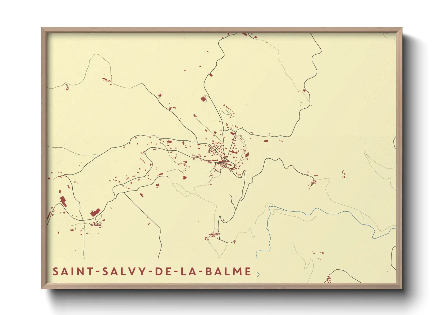 Une affiche de carte sur Saint-Salvy-de-la-Balme