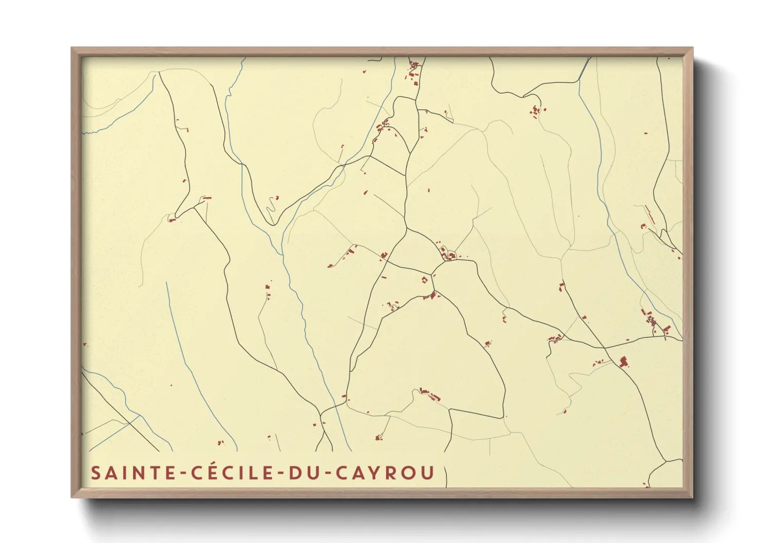 Une affiche de carte sur Sainte-Cécile-du-Cayrou