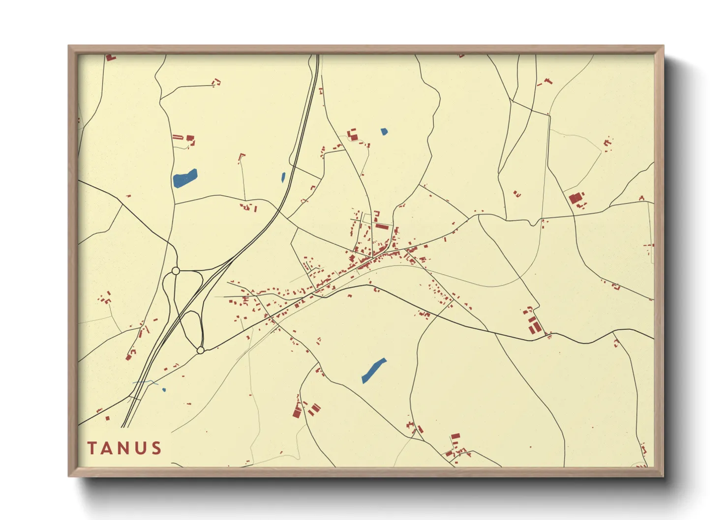 Une affiche de carte sur Tanus