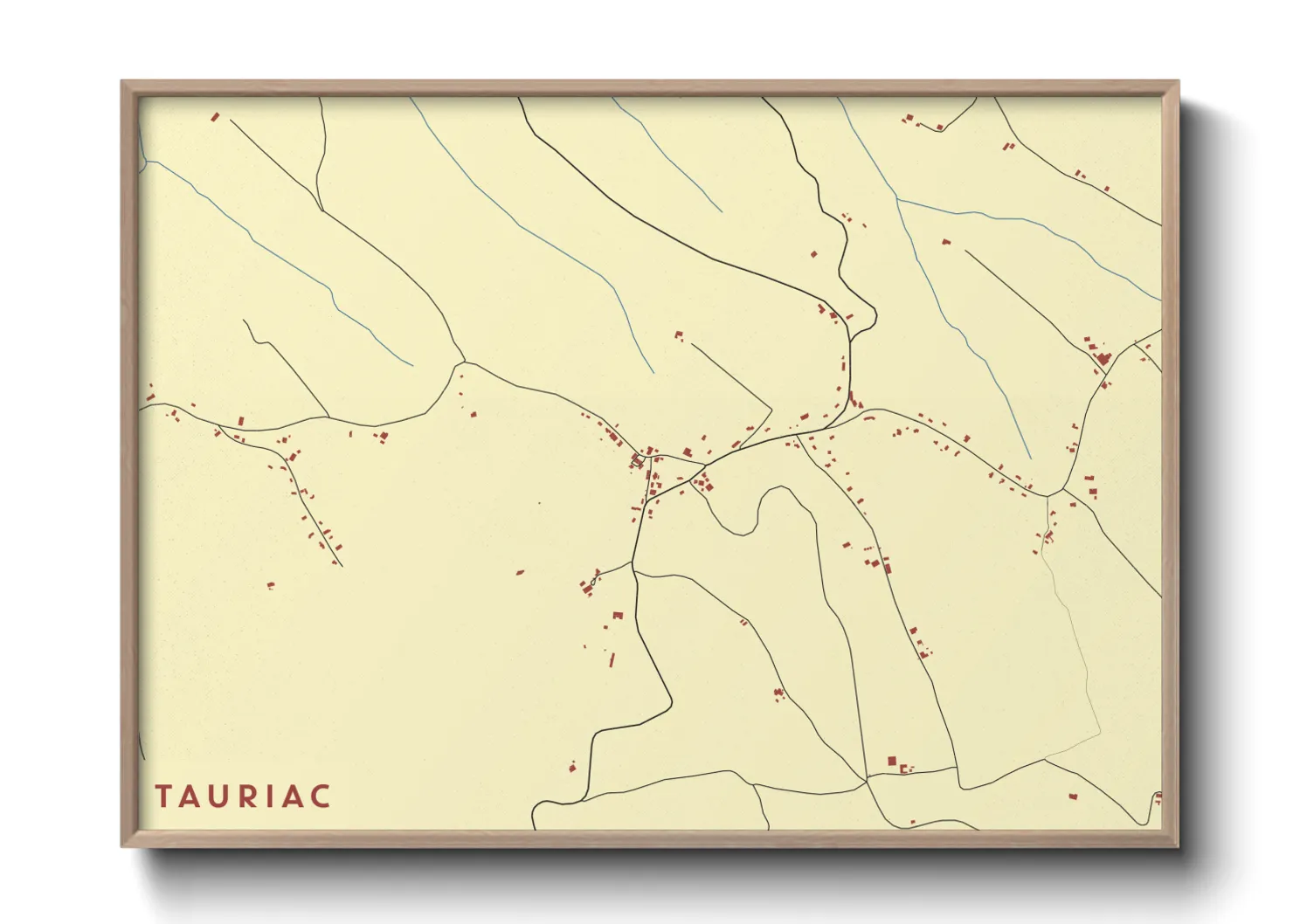 Une affiche de carte sur Tauriac