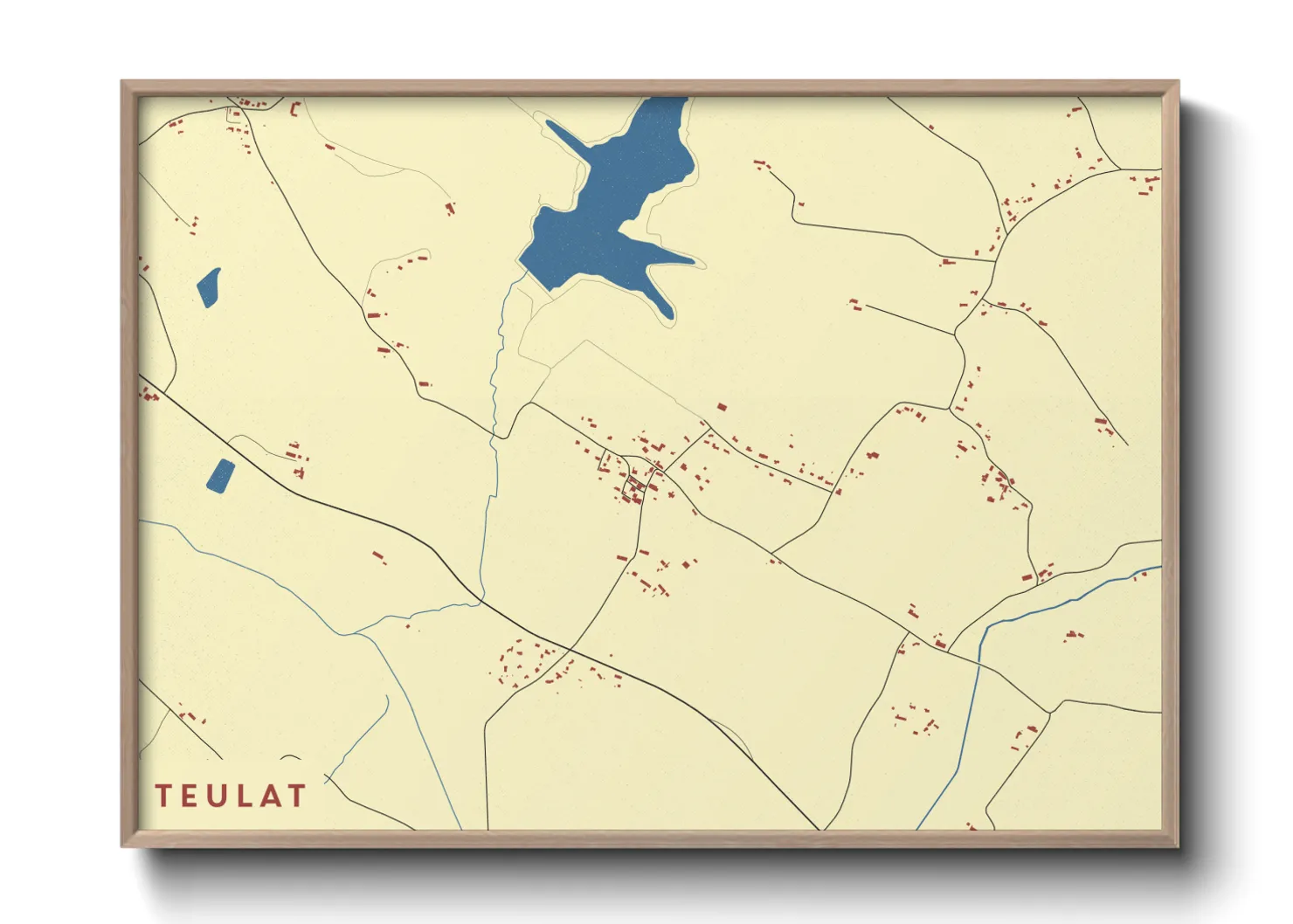Une affiche de carte sur Teulat