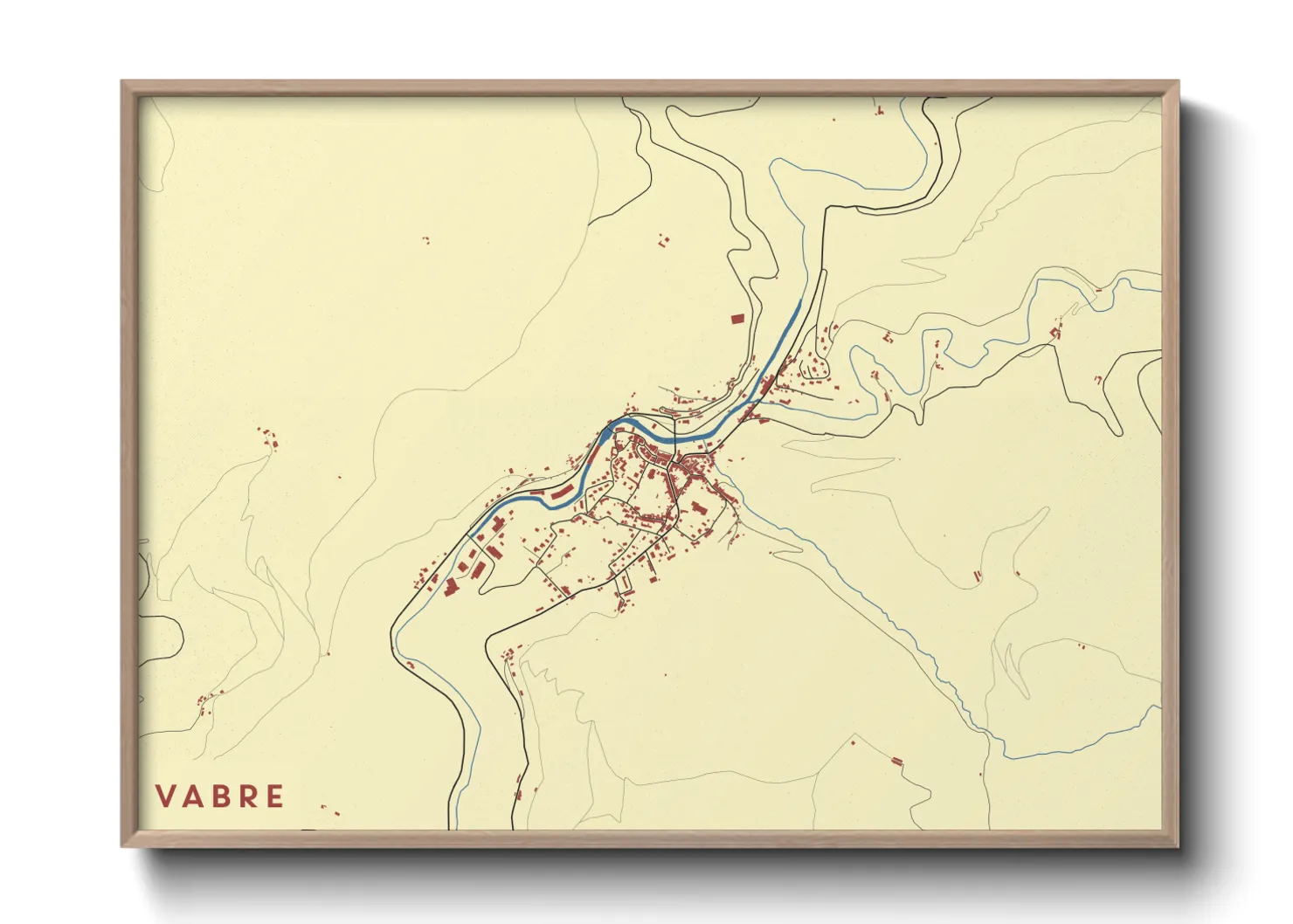 Une affiche de carte sur Vabre