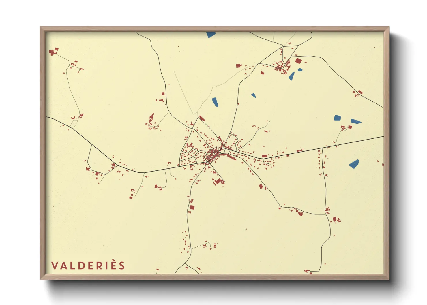 Une affiche de carte sur Valderiès