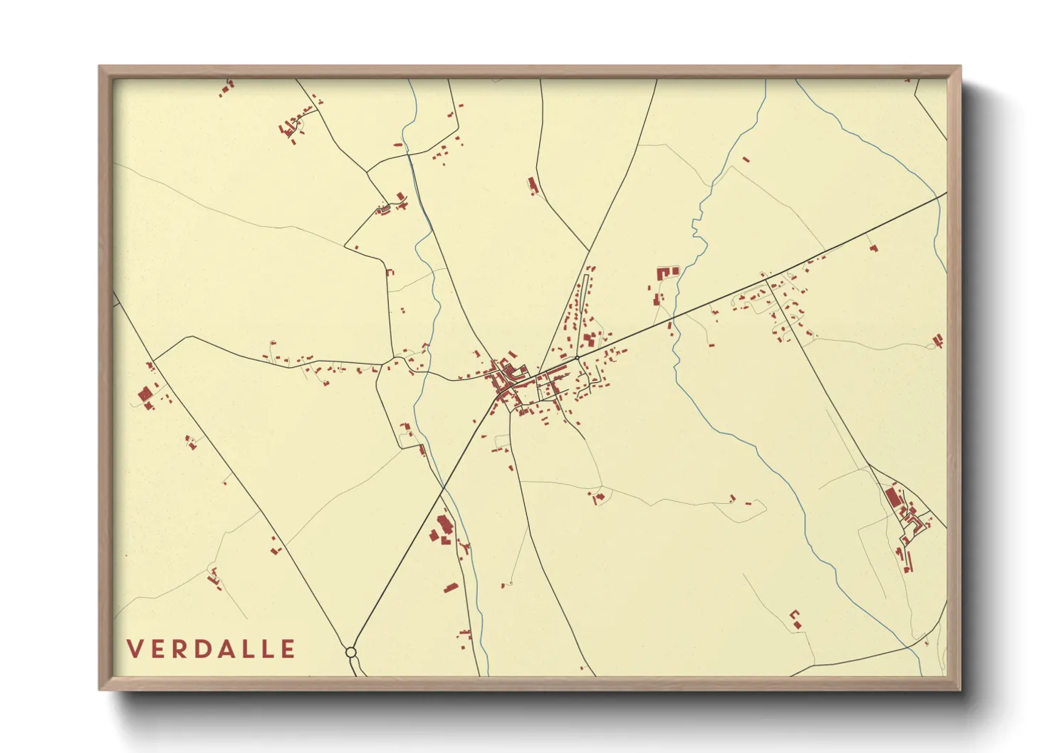 Une affiche de carte sur Verdalle