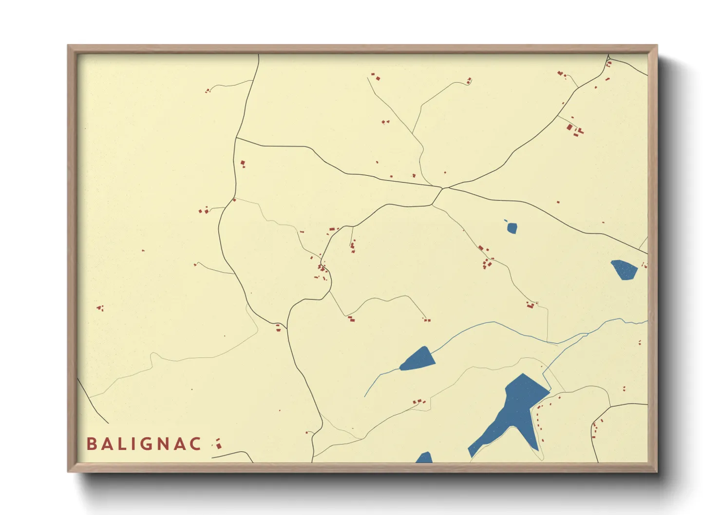Une affiche de carte sur Balignac