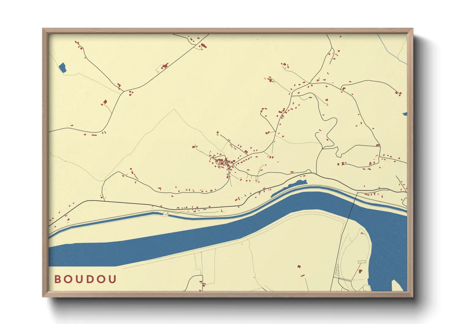 Une affiche de carte sur Boudou