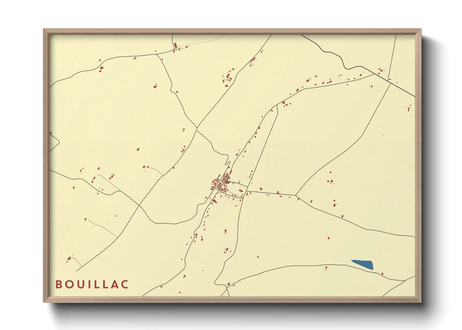 Une affiche de carte sur Bouillac