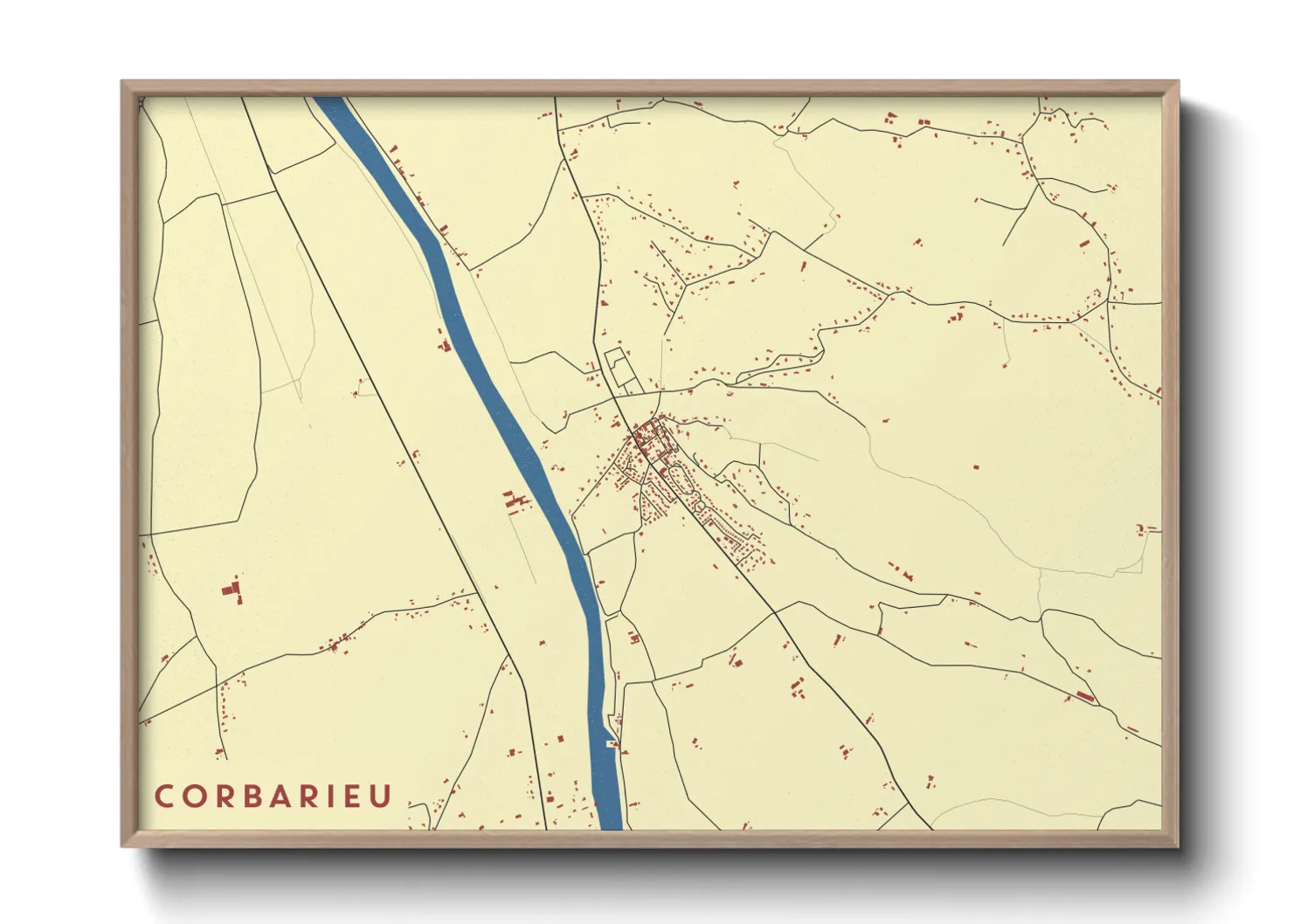Une affiche de carte sur Corbarieu