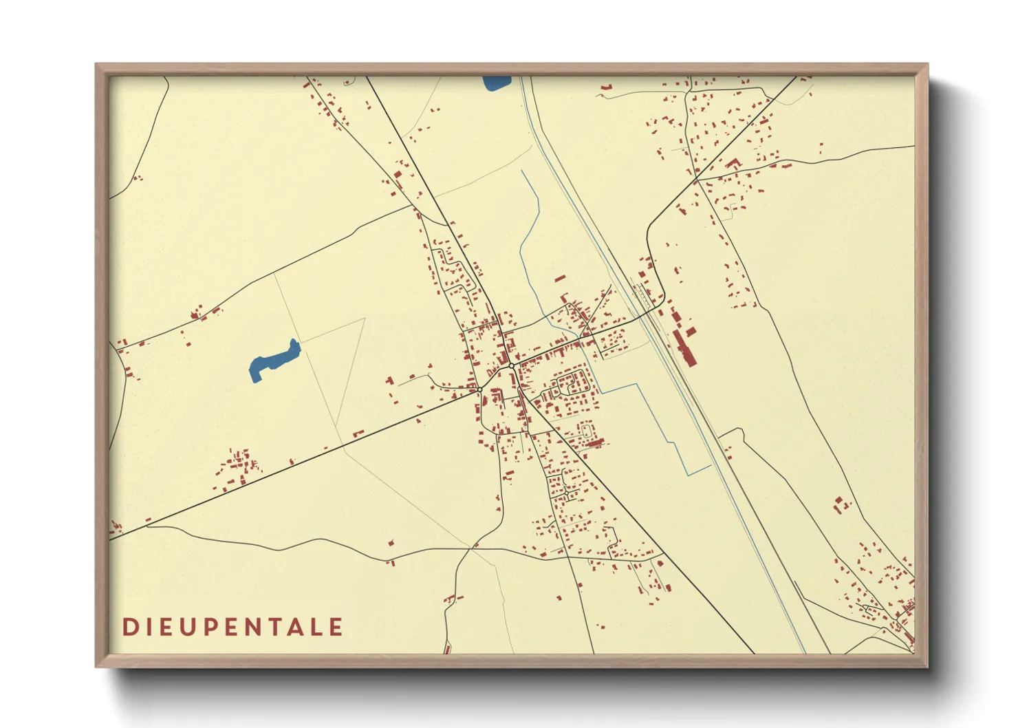 Une affiche de carte sur Dieupentale