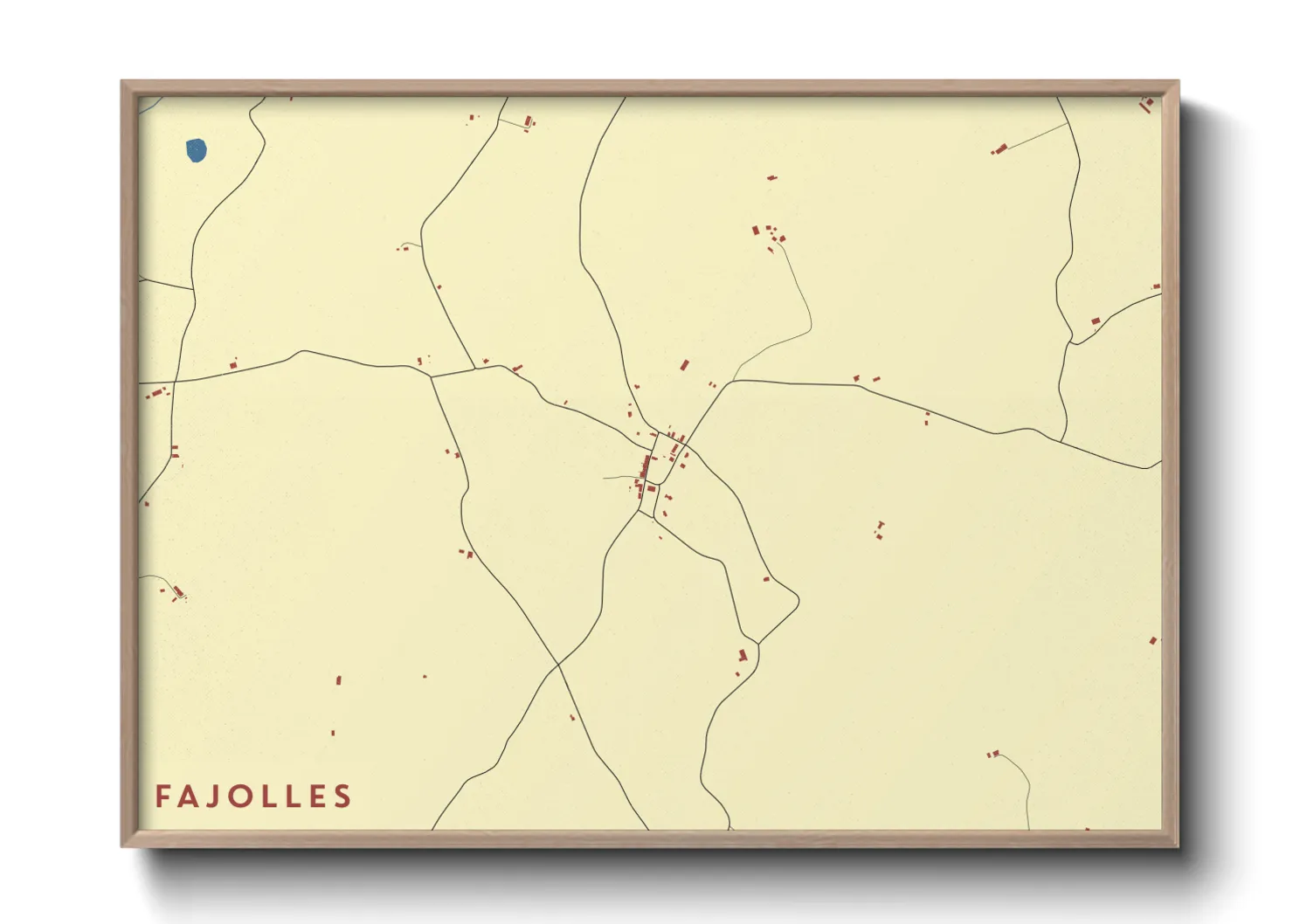 Une affiche de carte sur Fajolles
