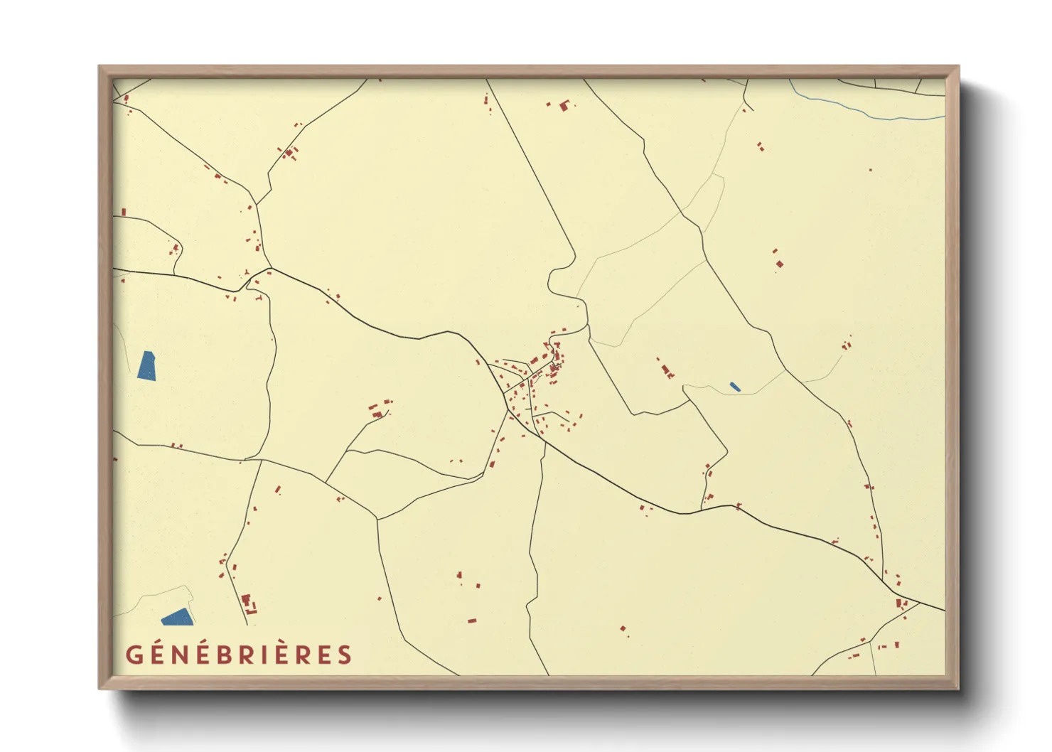 Une affiche de carte sur Génébrières