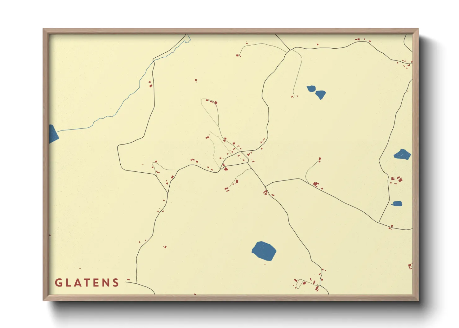 Une affiche de carte sur Glatens