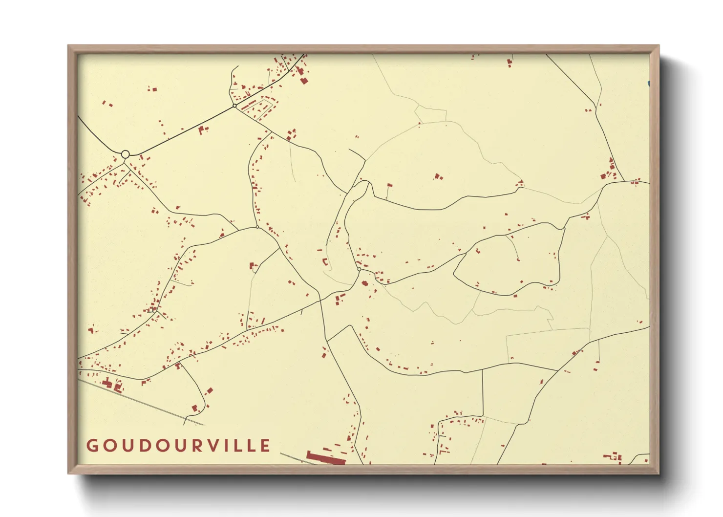Une affiche de carte sur Goudourville