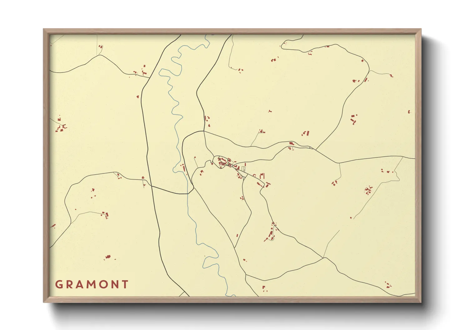 Une affiche de carte sur Gramont