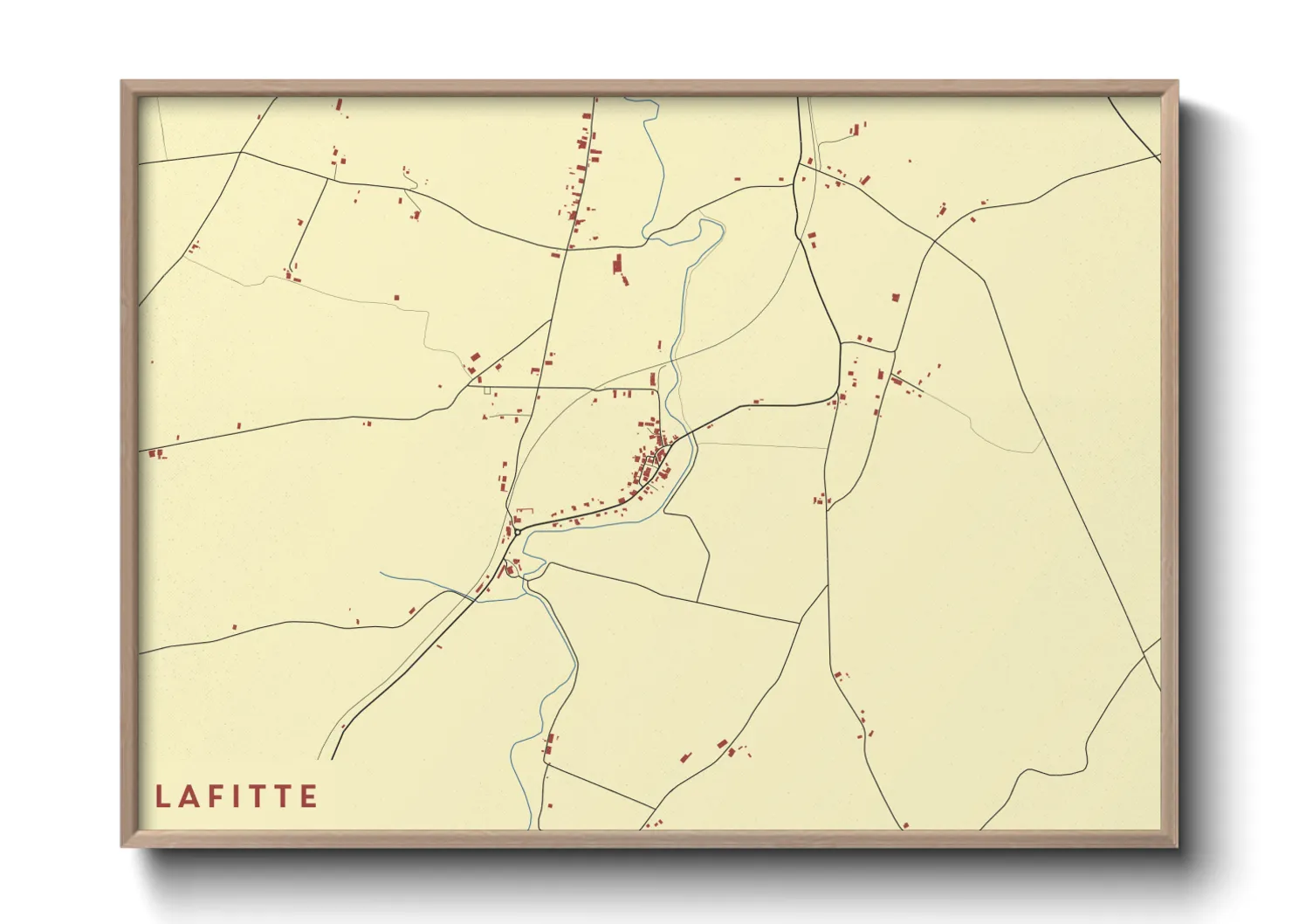 Une affiche de carte sur Lafitte