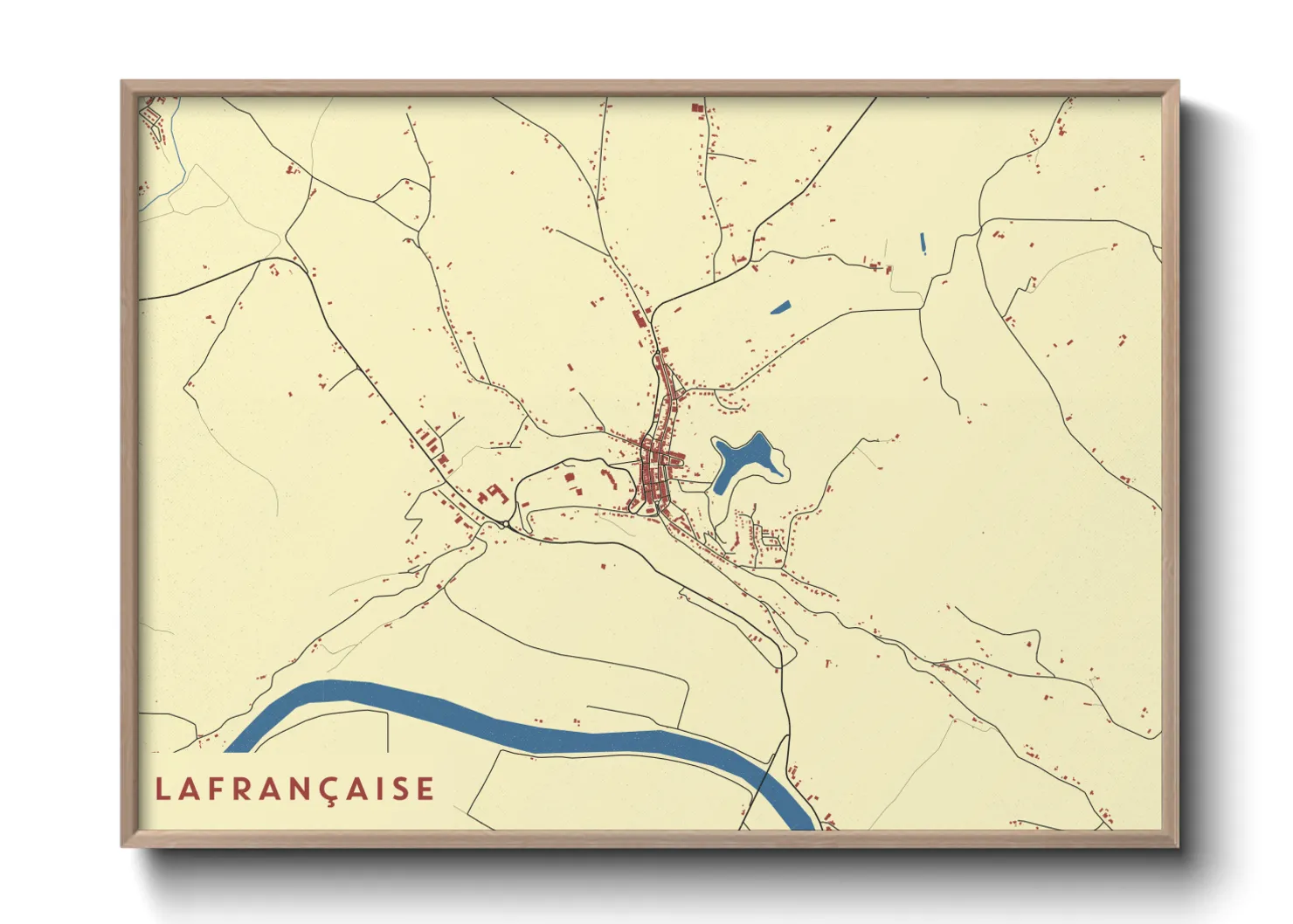 Une affiche de carte sur Lafrançaise