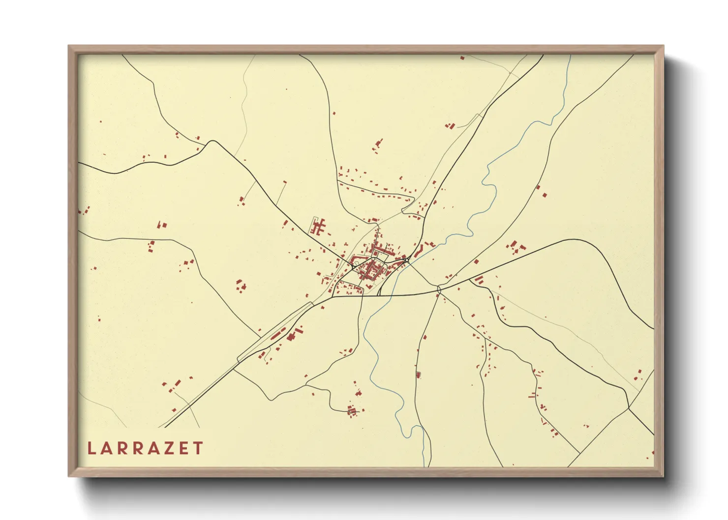 Une affiche de carte sur Larrazet