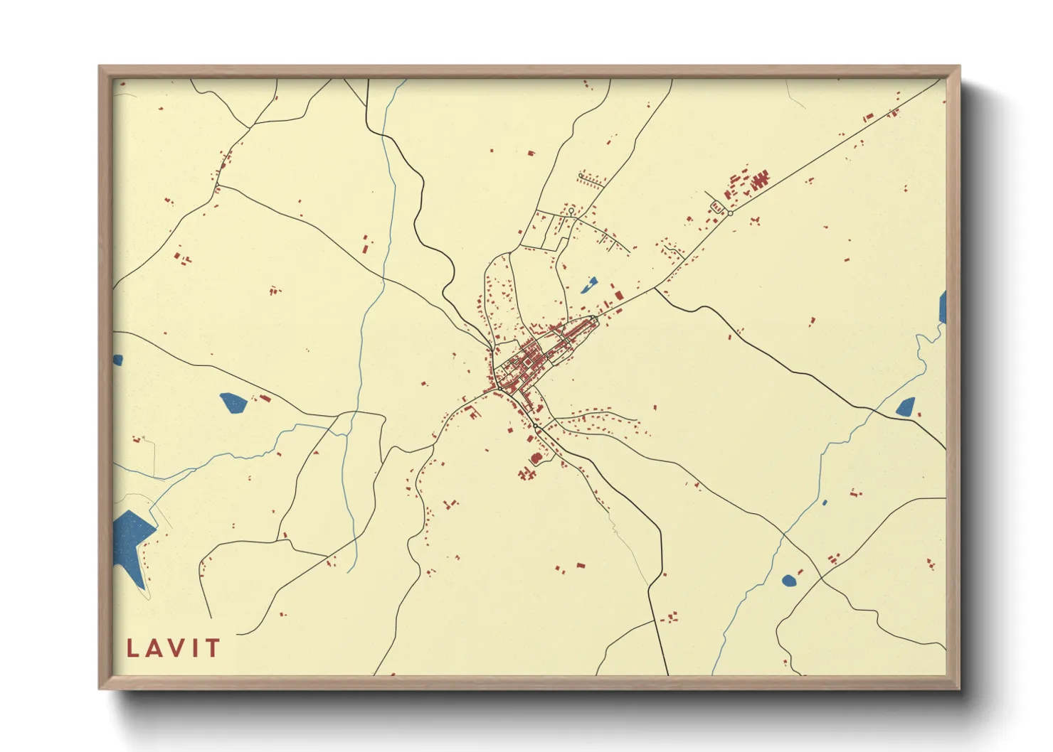 Une affiche de carte sur Lavit
