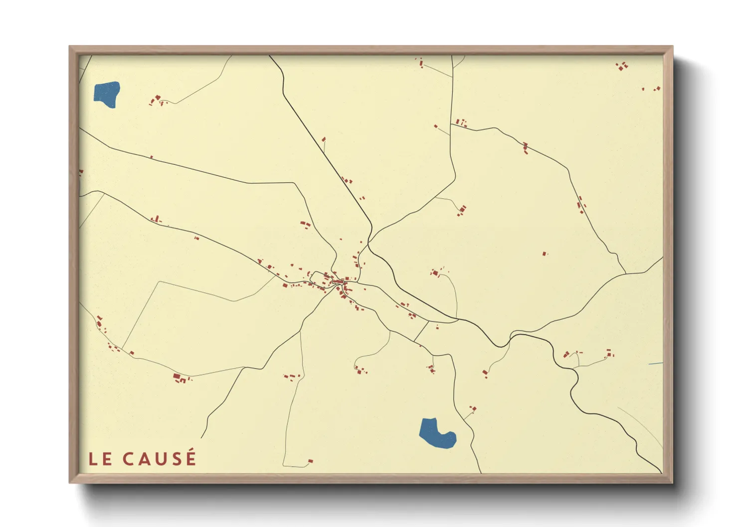 Une affiche de carte sur Le Causé