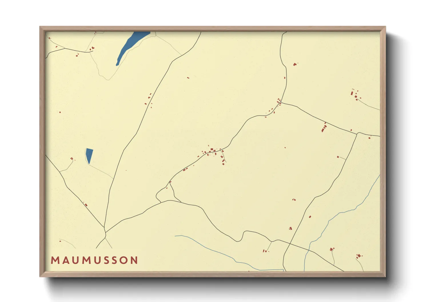 Une affiche de carte sur Maumusson