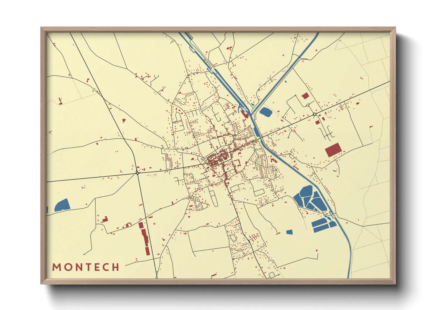 Une affiche de carte sur Montech