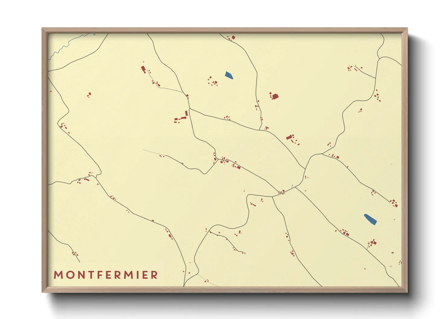 Une affiche de carte sur Montfermier