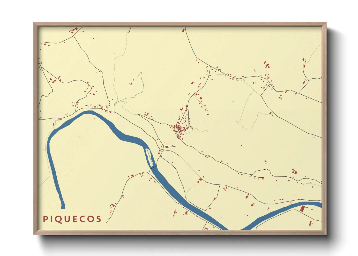 Une affiche de carte sur Piquecos