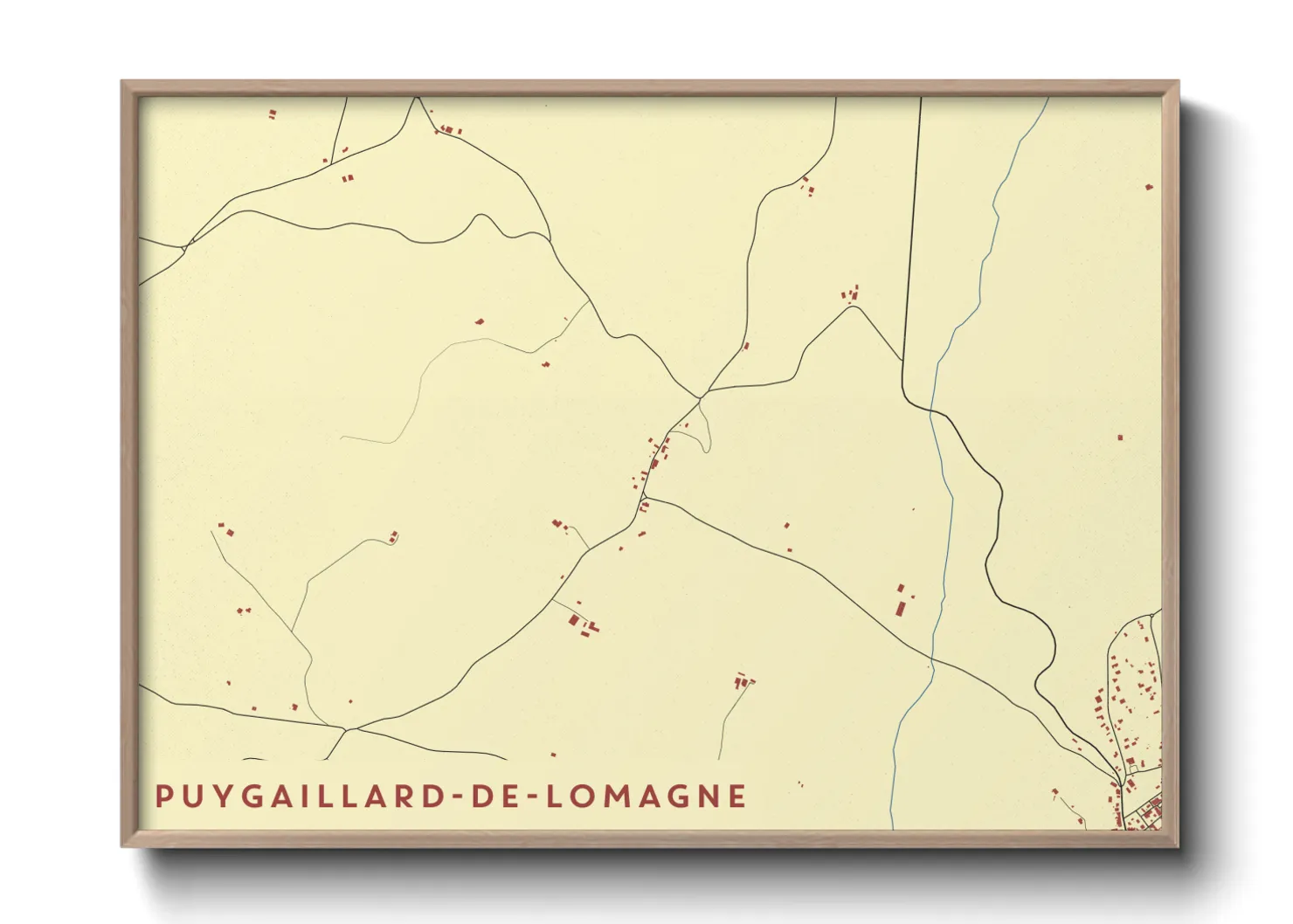 Une affiche de carte sur Puygaillard-de-Lomagne