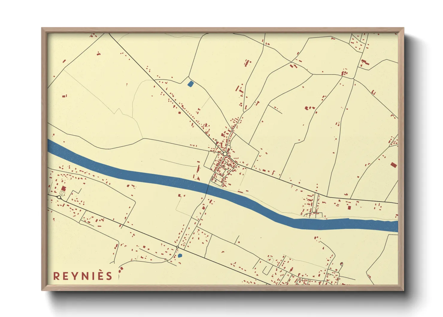 Une affiche de carte sur Reyniès