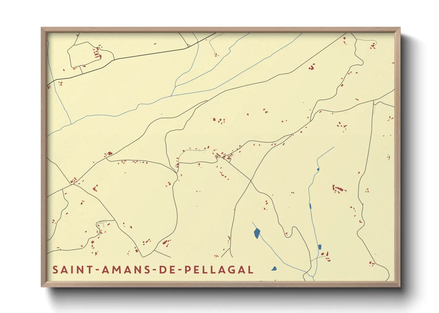 Une affiche de carte sur Saint-Amans-de-Pellagal