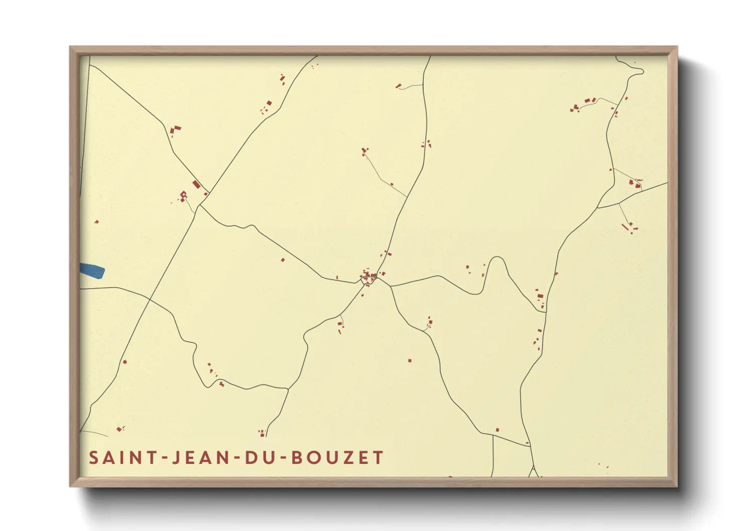 Une affiche de carte sur Saint-Jean-du-Bouzet