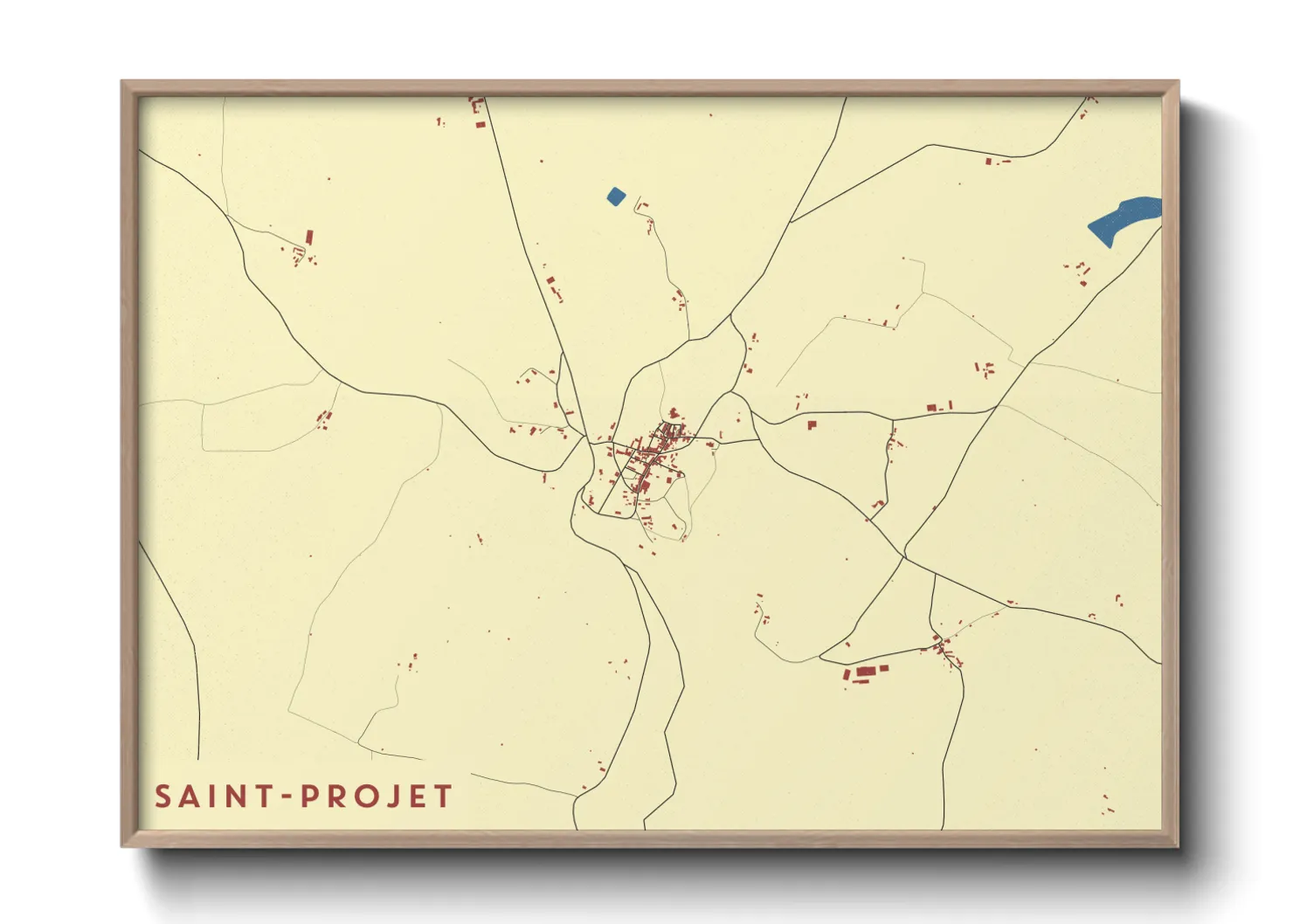 Une affiche de carte sur Saint-Projet
