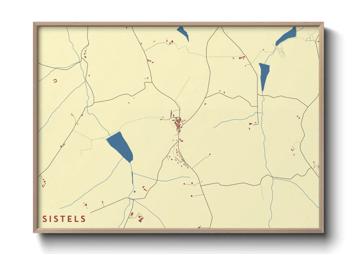 Une affiche de carte sur Sistels