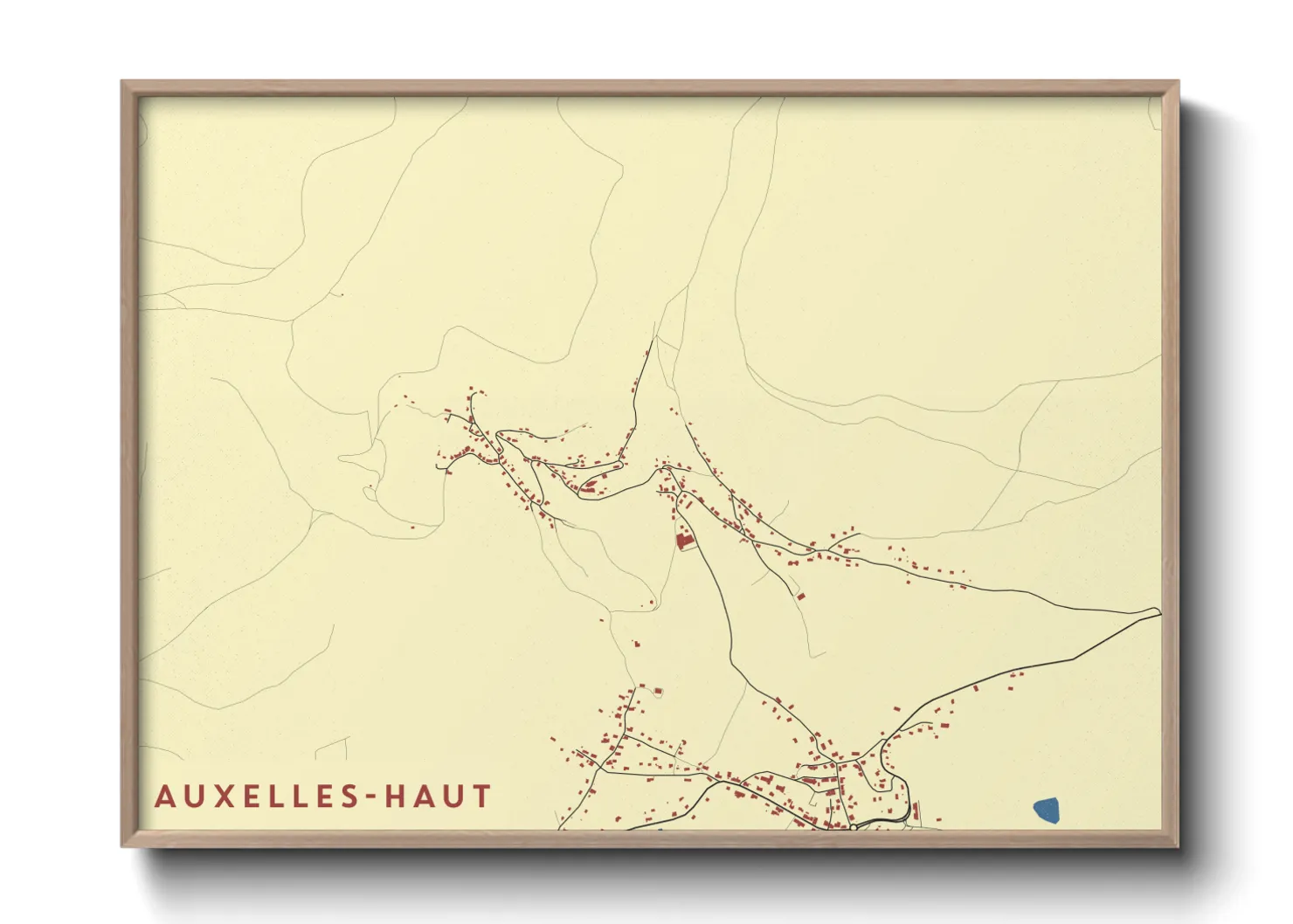 Une affiche de carte sur Auxelles-Haut
