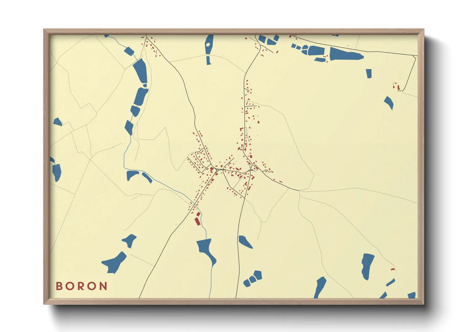 Une affiche de carte sur Boron