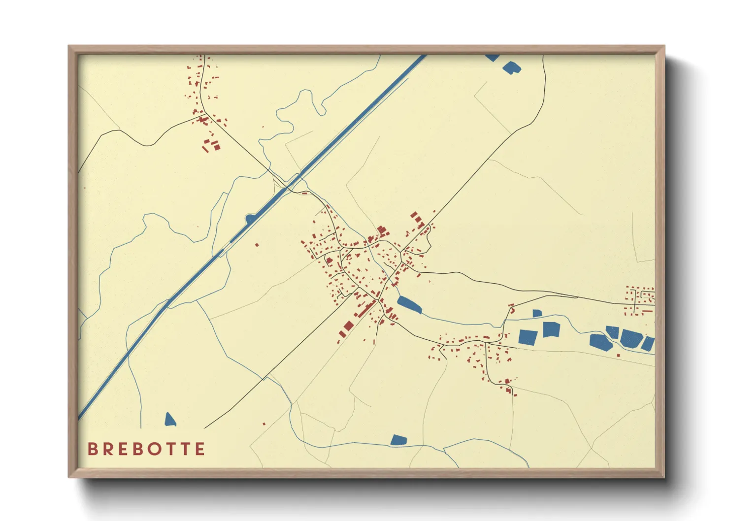 Une affiche de carte sur Brebotte