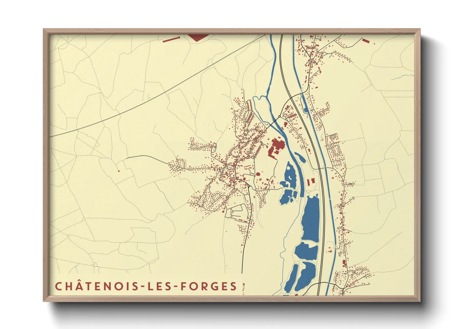 Une affiche de carte sur Châtenois-les-Forges