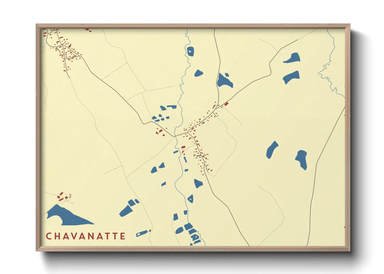 Une affiche de carte sur Chavanatte