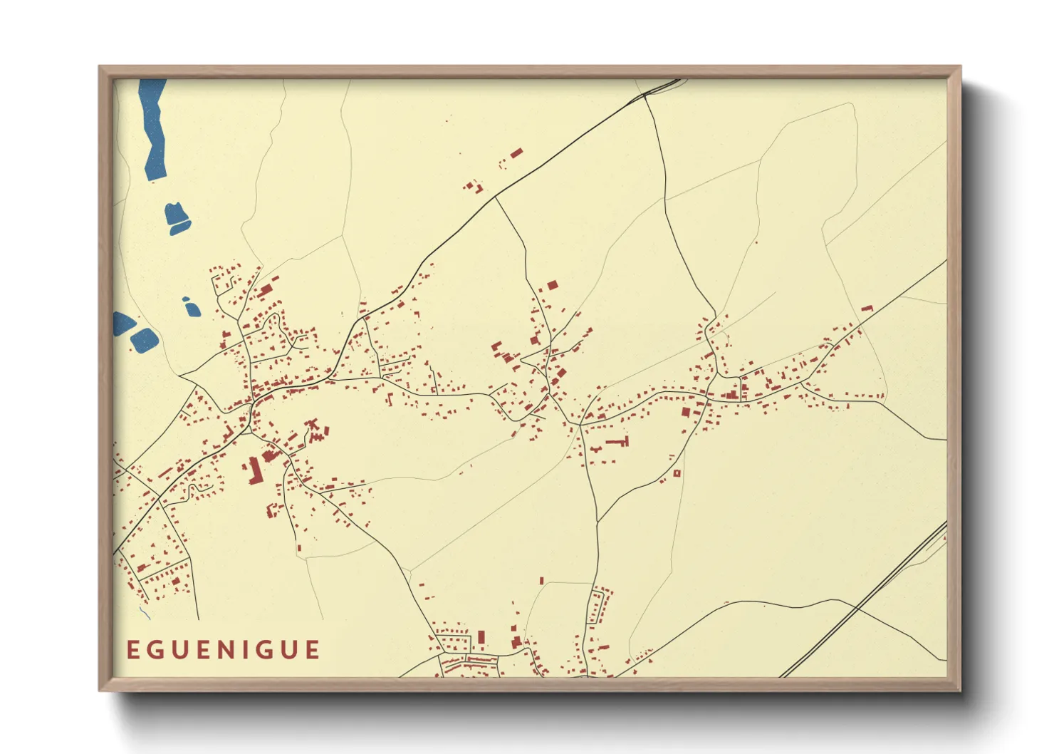 Une affiche de carte sur Eguenigue