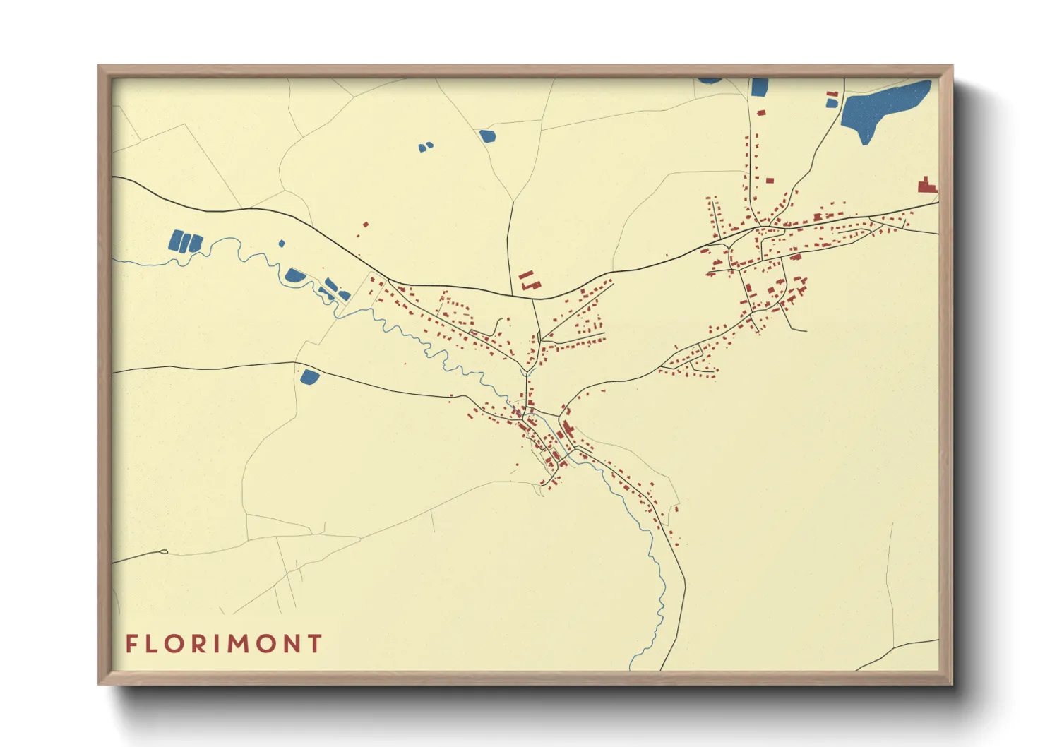 Une affiche de carte sur Florimont