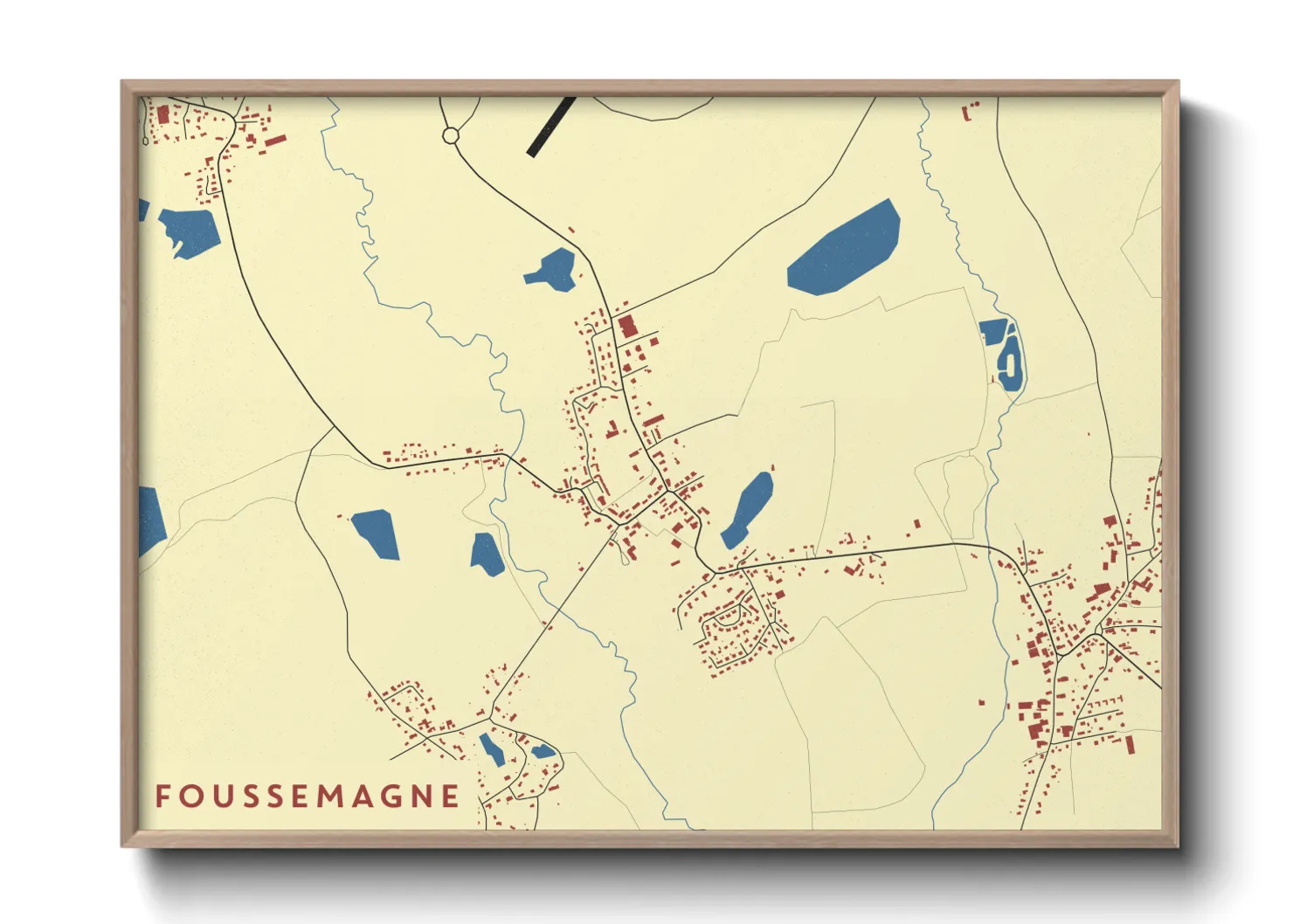 Une affiche de carte sur Foussemagne