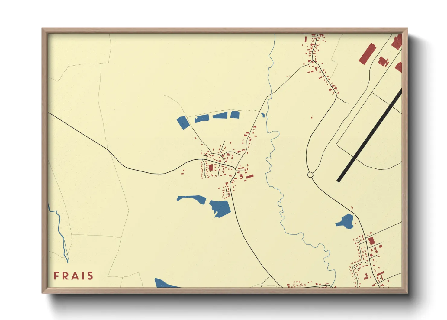 Une affiche de carte sur Frais