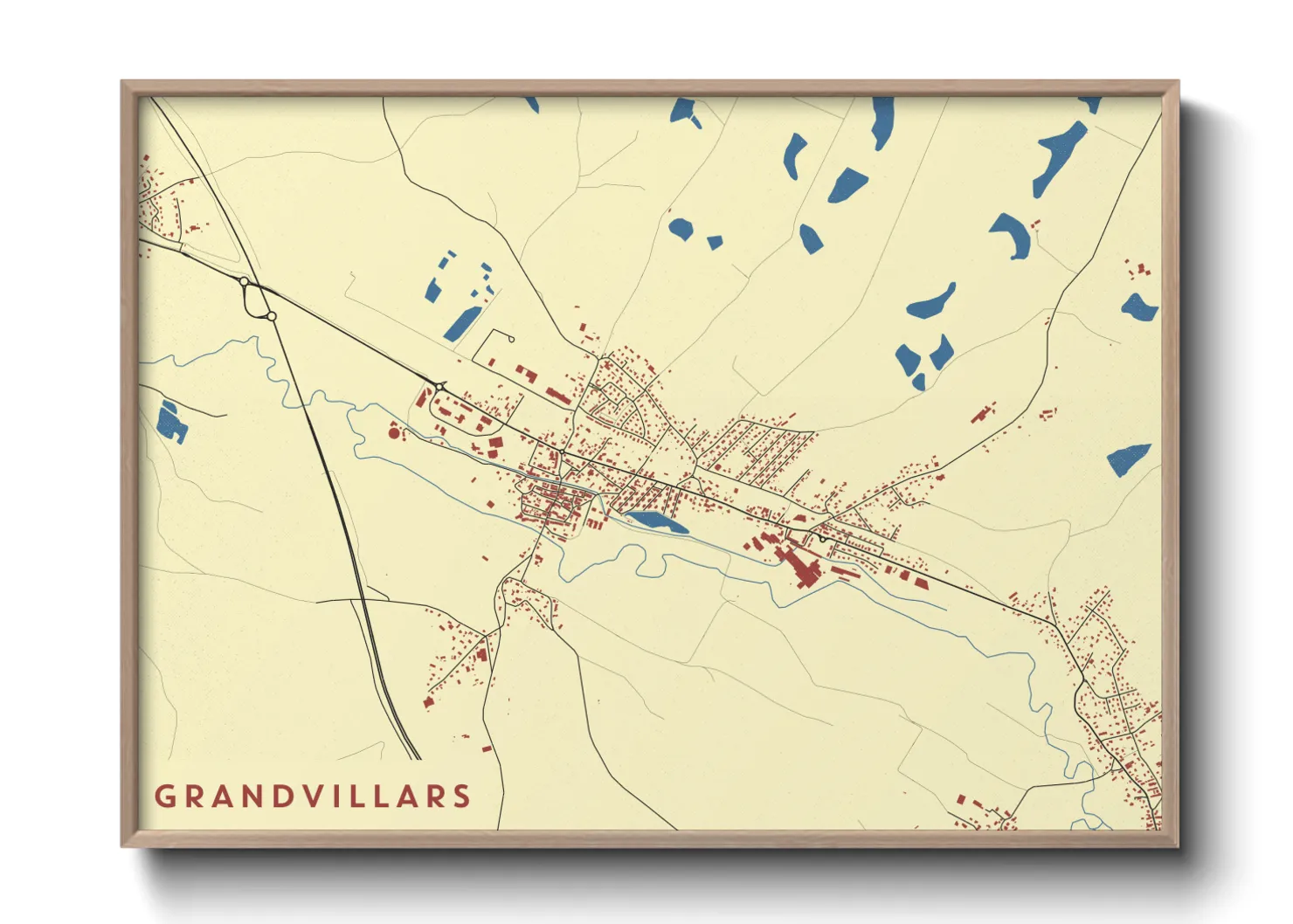 Une affiche de carte sur Grandvillars
