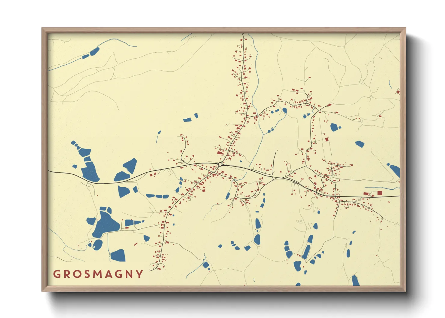 Une affiche de carte sur Grosmagny
